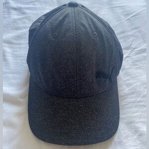 Puma Heathered Black Performance Cap with Puma Cat Logo